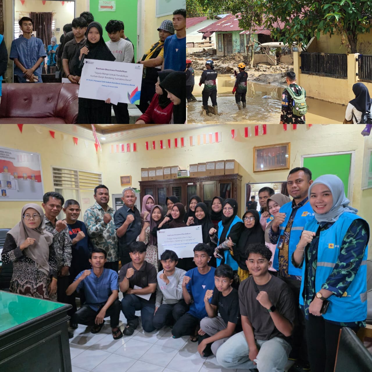  Menyambut Tahun Baru , YBM PLN UP3 Padang Hadir untuk Tenaga Alih Daya Terdampak Banjir